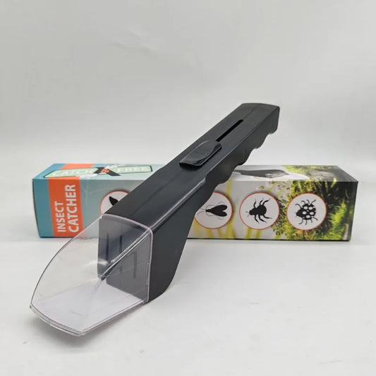 Stick Bug Catcher with clear trap cover and ergonomic handle for humane insect removal. Ideal for catching bugs in hard-to-reach corners at home.